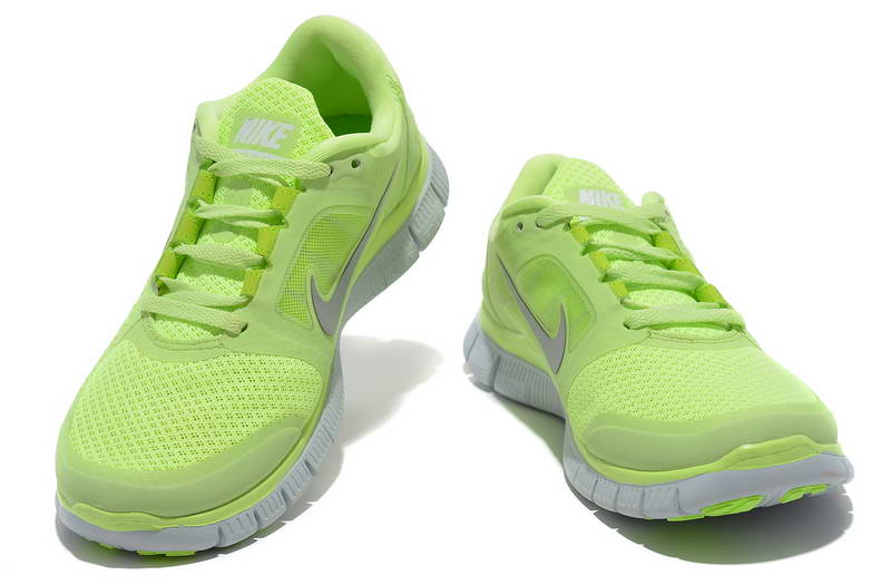 Nike Free run Womens Shoes 5.0  breathable Green Gray (3)